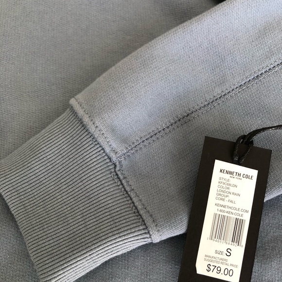 Kenneth Cole NWT long sleeve half zip sweatshirt - Picture 4 of 9